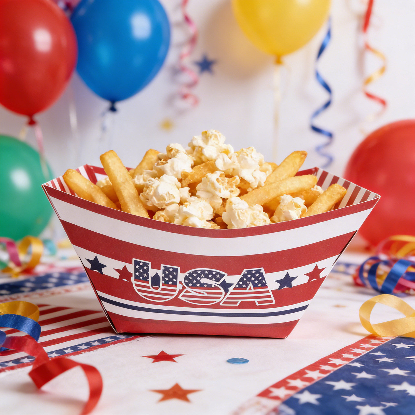 Food Snacks Party - 12個入り独立記念日パーティースナックボックスミニポップコーン容器フライドポテトホルダーキャンディディッシュトレイポータブルピクニックフード