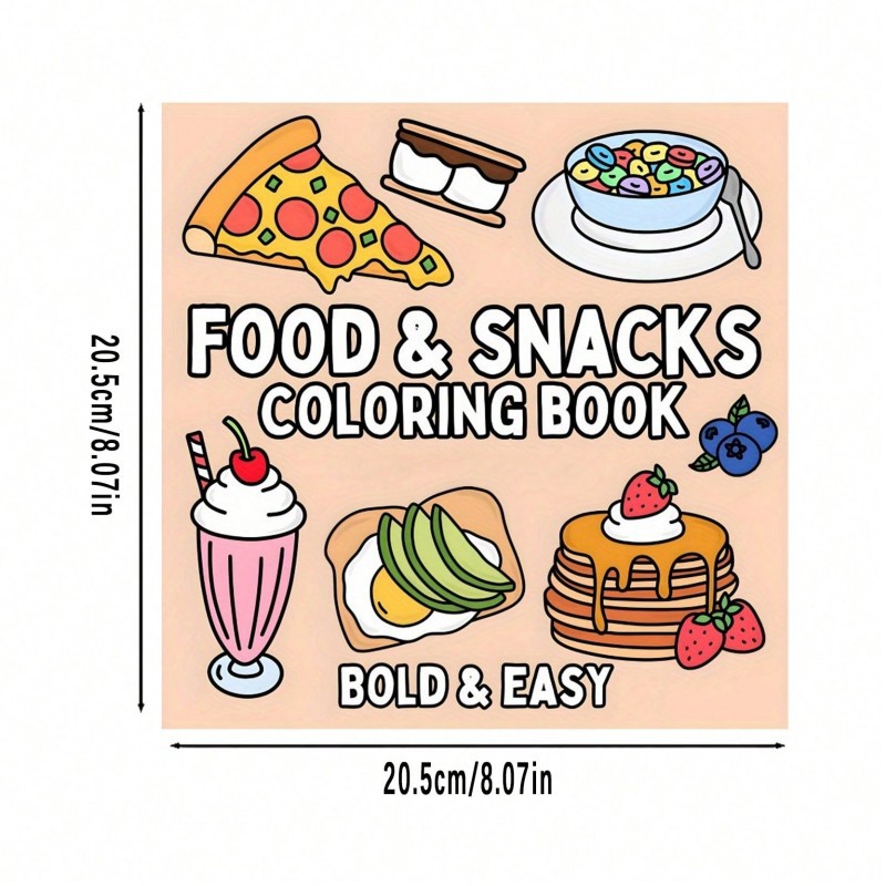 新しい食べ物とスナックをテーマにした塗り絵、大人向けの落書き - Food Snacks Drawing のレビューと価格