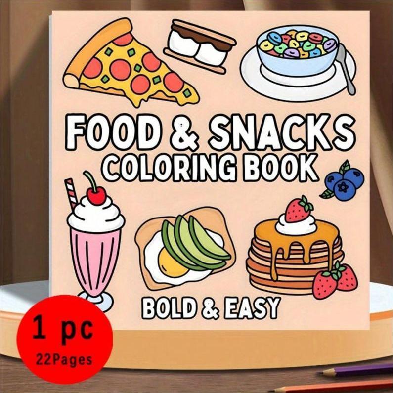 新しい食べ物とスナックをテーマにした塗り絵、大人向けの落書き - Food Snacks Drawing のレビューと価格
