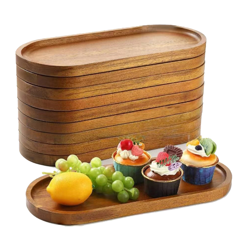 食器無垢材フードトレイラウンド長方形デザートプレート和風木製 - Food In Japanese Snacks のレビューと価格