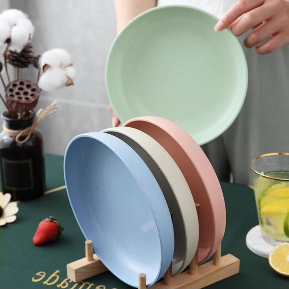 小麦繊維プレート電子レンジ対応プラスチックプレートディナープ - Food Snacks With Fiber のレビューと価格