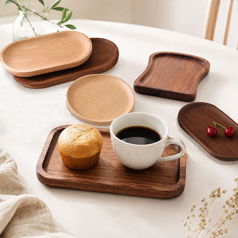 和風食器 無垢材フードトレイ 丸型 長方形 木製耐熱スナック - Food In Japanese Snacks のレビューと価格