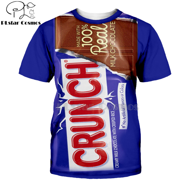 男性と女性のための半袖Tシャツ,ブランド,カジュアル,キャン - Food Snacks Brands のレビューと価格