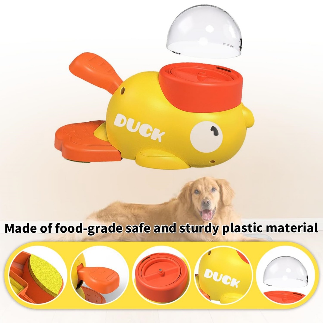 インタラクティブな犬用おやつ配布玩具、かわいいアヒル型スロー - Food Snacks Distribution のレビューと価格