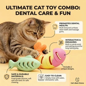 スローフード猫用おやつ配布用おもちゃ2個、屋内での歯の掃除や - Food Snacks Distribution のレビューと価格
