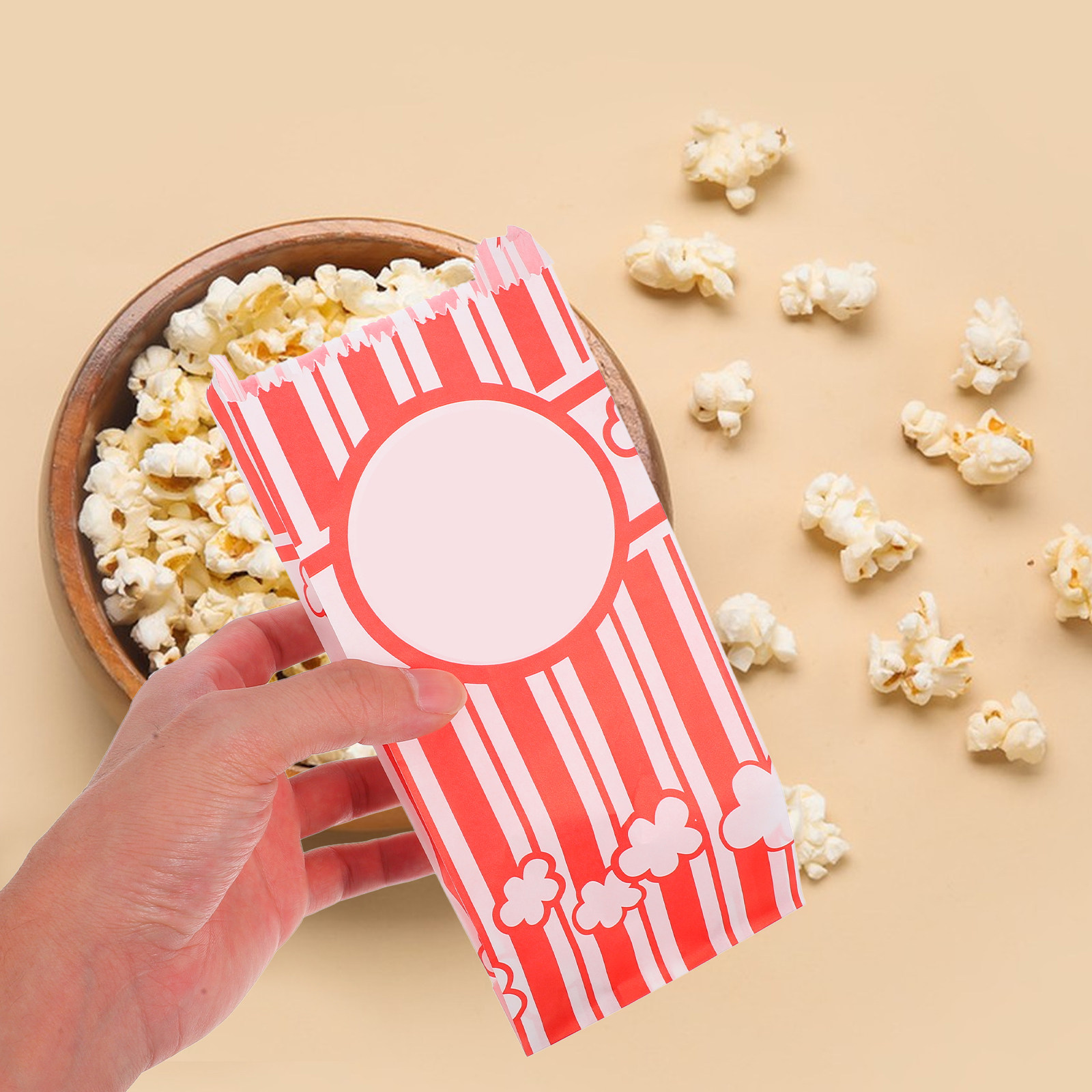 30 個の耐油性ポップコーンバッグ、耐油紙製スナックバッグ、 - Food Snacks Party のレビューと価格